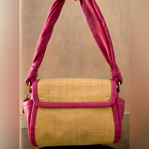 Coach Parker Straw Handbag EUC - Picture 3 of 7